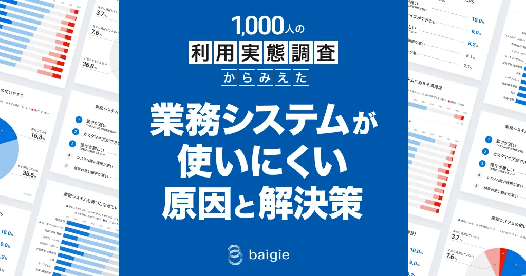 1000人の利用実態調査からみえた、業務システムが使いにくい原因と解説作　おーじーぴーがぞう