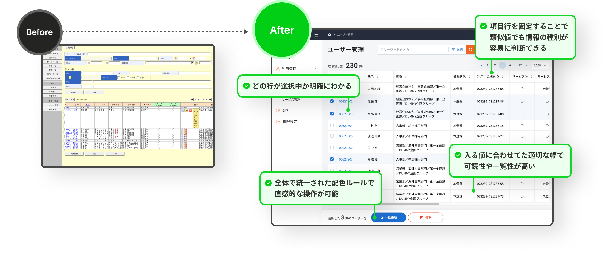 業務システムUI/UX改善beforeafter